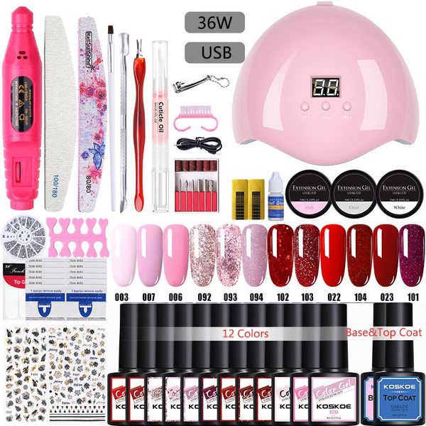nail set for manicure 6w/36w/54w lamp with gel polish kit electric drill machine decoration
nail set for manicure 6w/36w/54w lamp with gel polish kit electric drill machine decoration