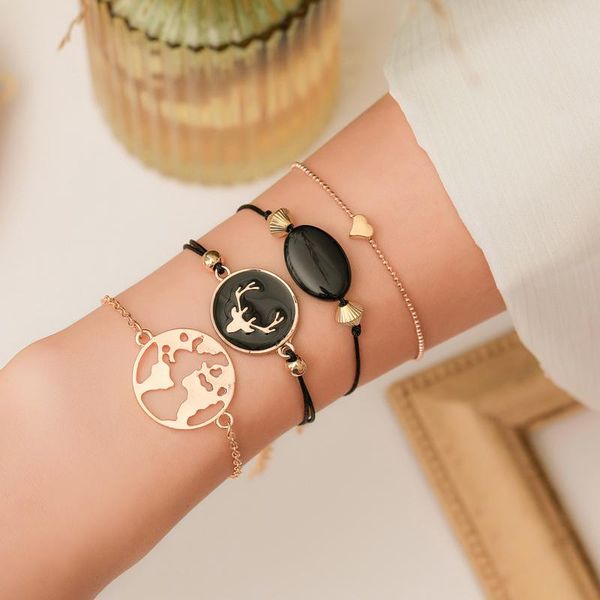 creative antlers love four-piece bracelet set fashion woman's christmas elk jewelry wholesale charm bracelets, Golden;silver
creative antlers love four-piece bracelet set fashion woman's christmas elk jewelry wholesale charm bracelets, Golden;silver
