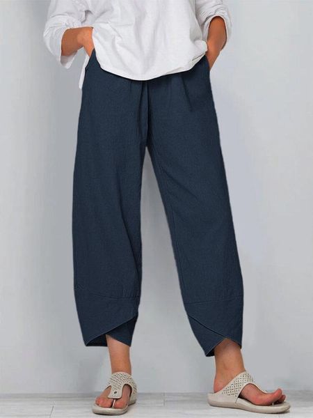 women's pants & capris casual solid color wide leg loose cotton elastic waist cropped trousers women asymetrical cuff pockets harem lad, Black;white
women's pants & capris casual solid color wide leg loose cotton elastic waist cropped trousers women asymetrical cuff pockets harem lad, Black;white