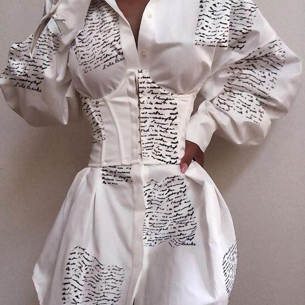 casual dresses 2021 women girdling shirt dress white long sleeve lantern office lady fashion, Black;gray
casual dresses 2021 women girdling shirt dress white long sleeve lantern office lady fashion, Black;gray