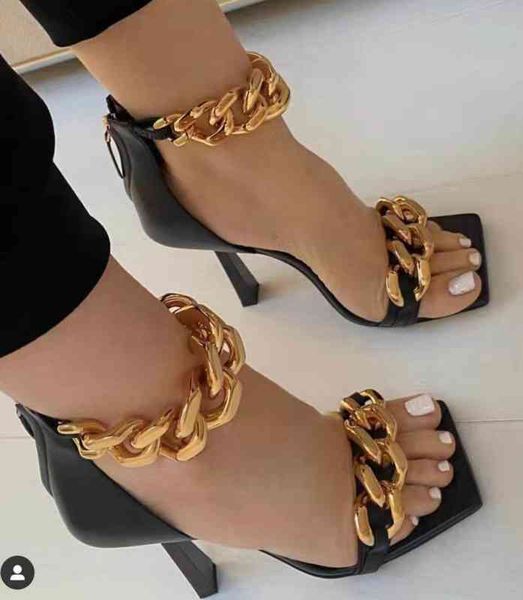 black square toe sandals women unique thin high heels back zip open toes metal chains decor runway
black square toe sandals women unique thin high heels back zip open toes metal chains decor runway