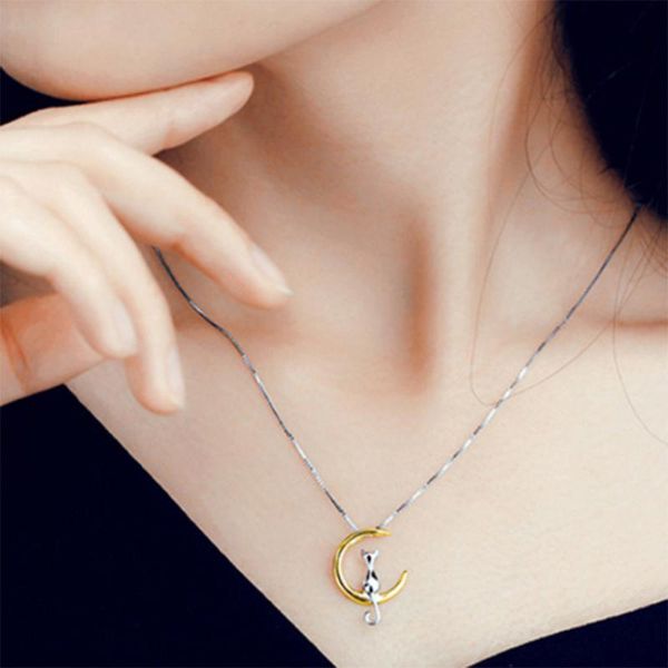 pendant necklaces fashion cute animal cat moon necklace charm gold silver color box chain kitten pet lucky jewelry for women gift
pendant necklaces fashion cute animal cat moon necklace charm gold silver color box chain kitten pet lucky jewelry for women gift