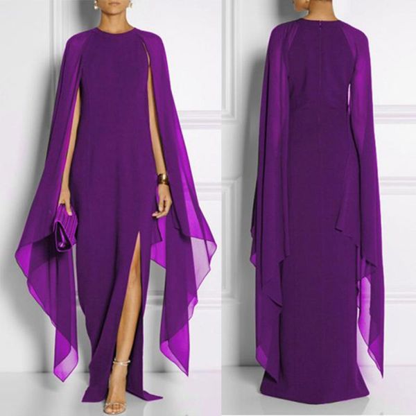 casual dresses women fashion cloak sleeves side slit solid evening party dress plus size patchwork sleeveless o neck maxi vestidos, Black;gray
casual dresses women fashion cloak sleeves side slit solid evening party dress plus size patchwork sleeveless o neck maxi vestidos, Black;gray