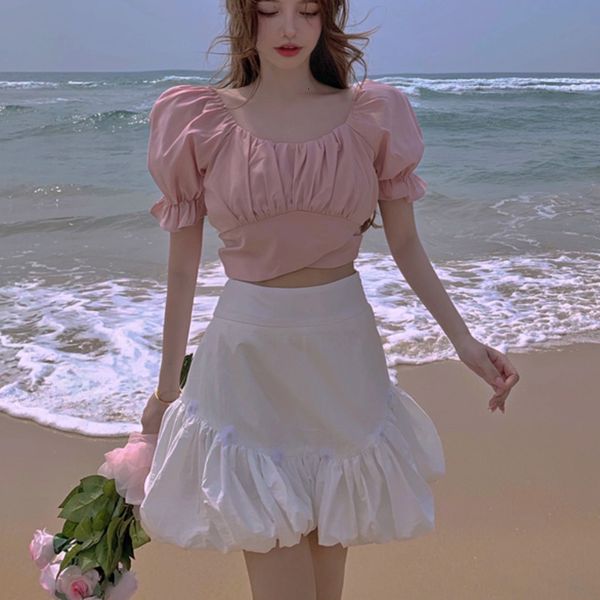 two piece dress korean cute sweet set women sleeve crop + mini mermaid skirt suits summer fashion female 2 skirts sets yol5, White
two piece dress korean cute sweet set women sleeve crop + mini mermaid skirt suits summer fashion female 2 skirts sets yol5, White