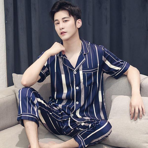 Men's Sleepwear Ice Silk Casual Pajamas Long Sleeve Trousers Men Male Pajama Home Clothes Autumn Spring Sets Nightwear Pyjamas Shirts Pants YYT4, Black;brown
Men's Sleepwear Ice Silk Casual Pajamas Long Sleeve Trousers Men Male Pajama Home Clothes Autumn Spring Sets Nightwear Pyjamas Shirts Pants YYT4, Black;brown