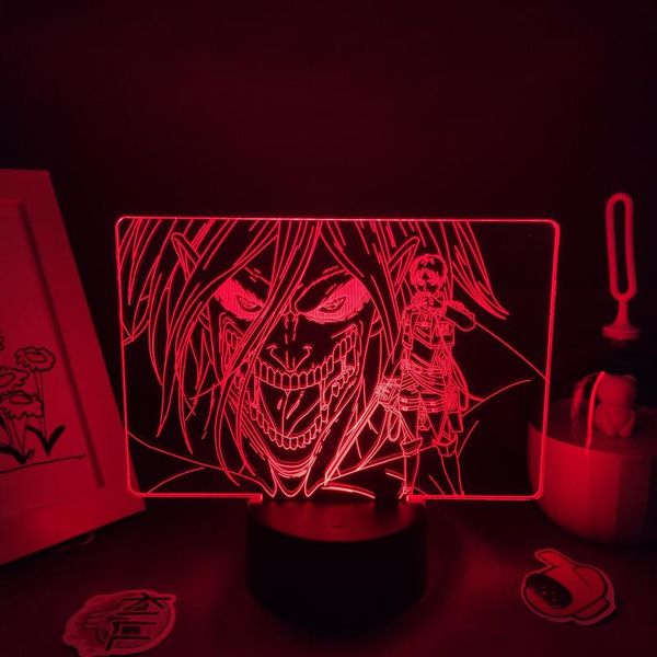 night lights anime attack on titan figure eren jaeger led friend gifts manga rgb colorful 3d lava lamp bedroom table decoration
night lights anime attack on titan figure eren jaeger led friend gifts manga rgb colorful 3d lava lamp bedroom table decoration