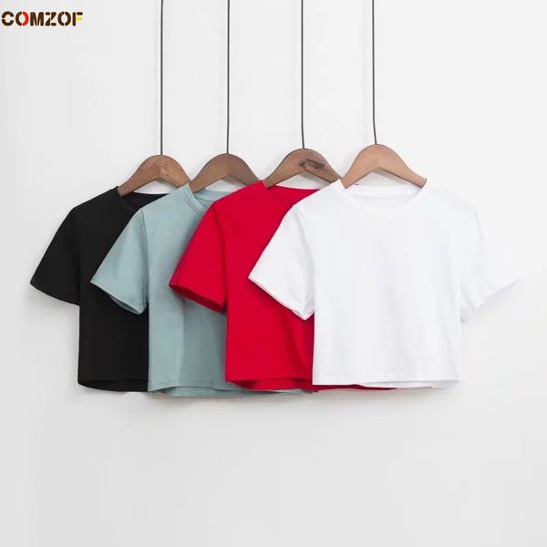 2021 summer women short sleeve t shirt solid vintage crew-neck crop casual tees harajuku clothing blouses, White
2021 summer women short sleeve t shirt solid vintage crew-neck crop casual tees harajuku clothing blouses, White