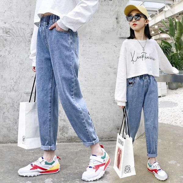 jeans kids girls pants teen denim trousers spring autumn casual children korean clothes 10 12 14 years, Blue
jeans kids girls pants teen denim trousers spring autumn casual children korean clothes 10 12 14 years, Blue
