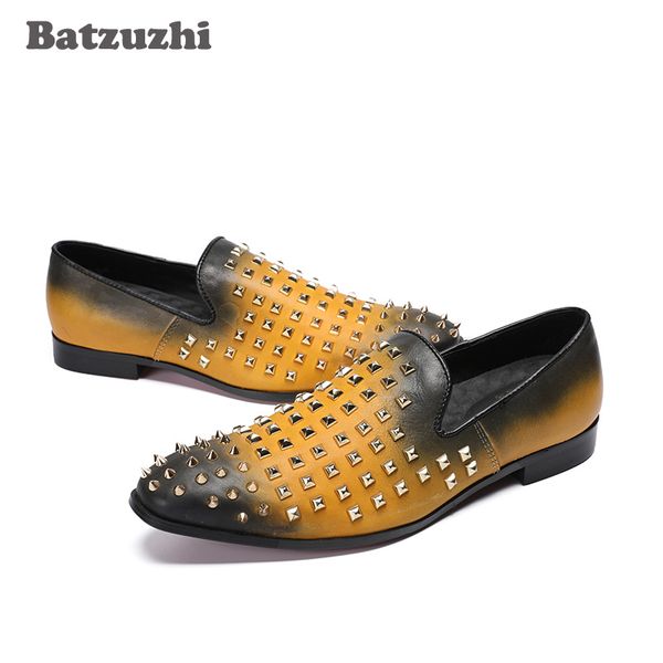 2018 handmade leather men casual shoes luxury rivets rock shoes men fashion comfortable breathable men shoes, Black
2018 handmade leather men casual shoes luxury rivets rock shoes men fashion comfortable breathable men shoes, Black