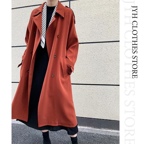 women's trench coats chic autumn solid lapel loose long coat female casual outerwear overcoat double-breasted windbreaker, Tan;black
women's trench coats chic autumn solid lapel loose long coat female casual outerwear overcoat double-breasted windbreaker, Tan;black