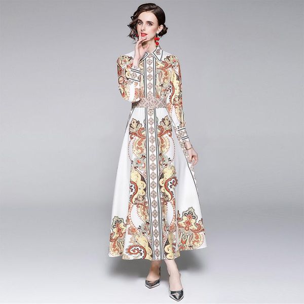 casual dresses 2021 paisley printed runway maxi dress women lantern sleeve office shirt neck slim a-line party long frock with belt, Black;gray
casual dresses 2021 paisley printed runway maxi dress women lantern sleeve office shirt neck slim a-line party long frock with belt, Black;gray