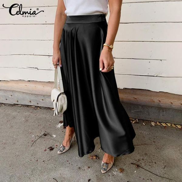 skirts celmia fashion satin summer maxi skirt women elegant high waist swing a-line casual loose streetwear long party 5xl, Black
skirts celmia fashion satin summer maxi skirt women elegant high waist swing a-line casual loose streetwear long party 5xl, Black