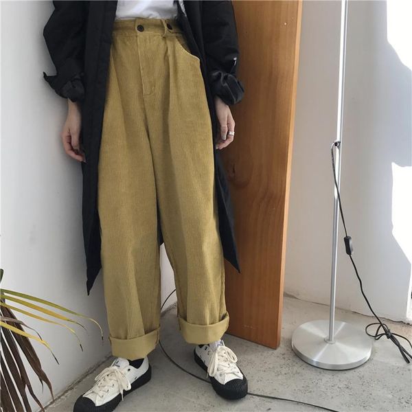 women's pants & capris yamdi women corduroy pant female casual korean high waist trouser wide-legged solid 2021 spring autumn loose wom, Black;white
women's pants & capris yamdi women corduroy pant female casual korean high waist trouser wide-legged solid 2021 spring autumn loose wom, Black;white