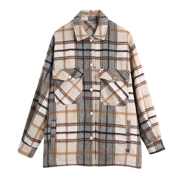 women's jackets xikom 2021 autumn plaid shirt jacket women pockets long sleeve cardigan casual oversized coat, Black;brown
women's jackets xikom 2021 autumn plaid shirt jacket women pockets long sleeve cardigan casual oversized coat, Black;brown