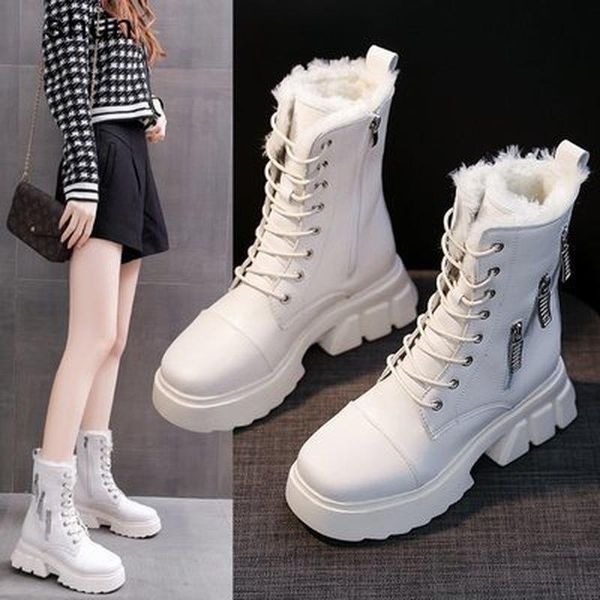 boots thick sole fashion leather white snow women shoes for female casual 2021 warm plush waterproof botines mujer femmes bottes, Black
boots thick sole fashion leather white snow women shoes for female casual 2021 warm plush waterproof botines mujer femmes bottes, Black