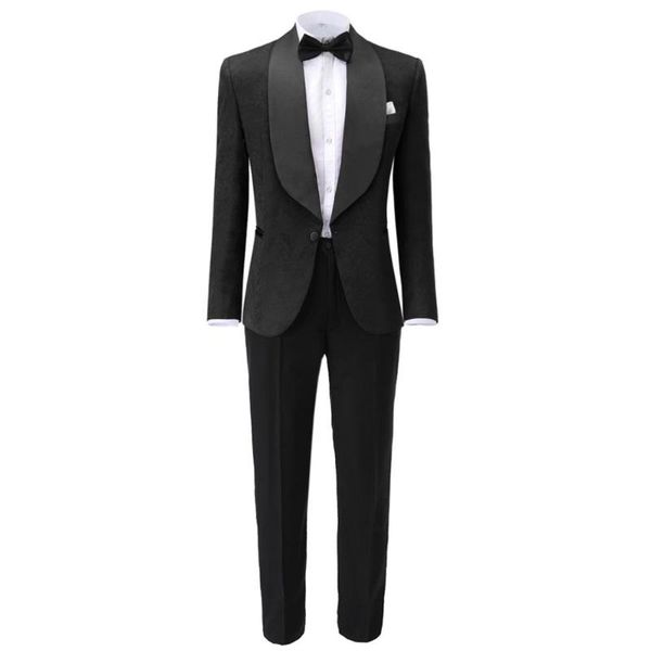 men suits shawl lapel man pattern black groom tuxedos wedding groomsman 2 pieces (jacket+pants) e394 men's & blazers, White;black
men suits shawl lapel man pattern black groom tuxedos wedding groomsman 2 pieces (jacket+pants) e394 men's & blazers, White;black