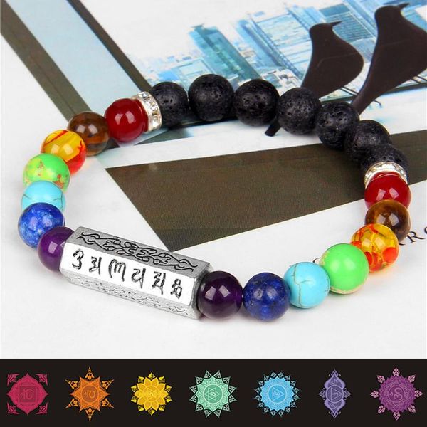 beaded, strands 7 chakra bracelets for men women natural crystal healing reiki jewelry lava motto bangles mandala yoga meditation bracelet g, Black
beaded, strands 7 chakra bracelets for men women natural crystal healing reiki jewelry lava motto bangles mandala yoga meditation bracelet g, Black