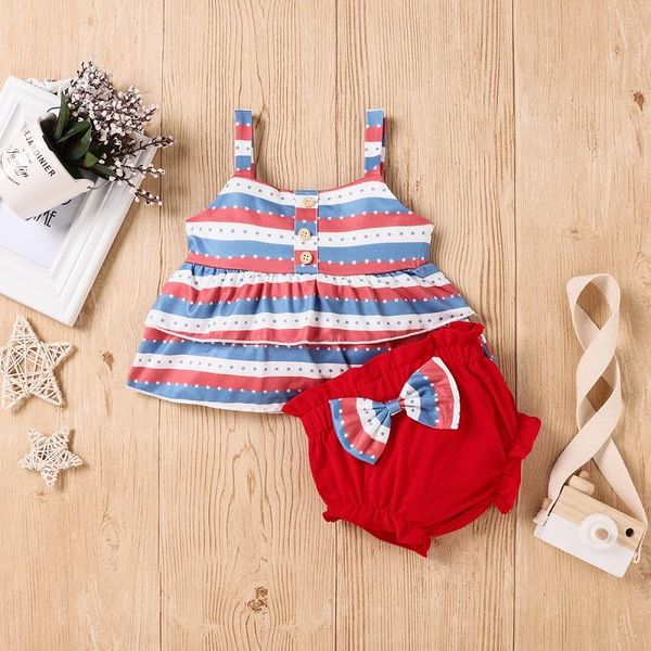 clothing sets indepence day born baby girl sleeveless strap camis bow shorts bottom 2pcs outfits summer clothes set, White
clothing sets indepence day born baby girl sleeveless strap camis bow shorts bottom 2pcs outfits summer clothes set, White
