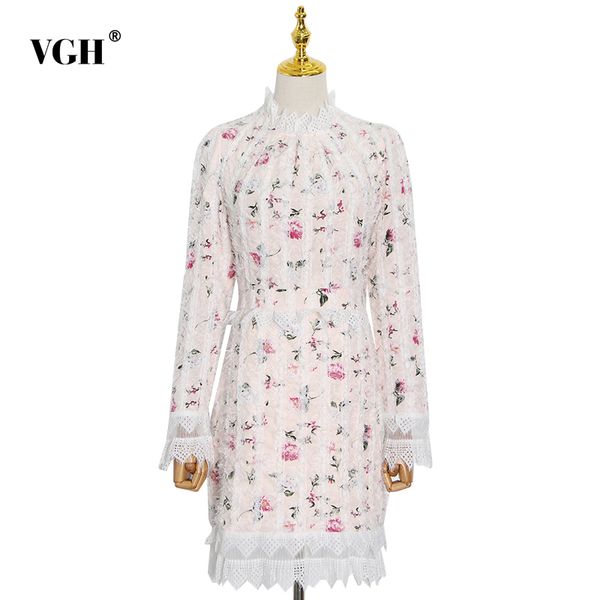 vgh pink print dress for women stand collar long sleeve high waist patchwork lace hit color designer dresses female clothes 210421, Black;gray
vgh pink print dress for women stand collar long sleeve high waist patchwork lace hit color designer dresses female clothes 210421, Black;gray