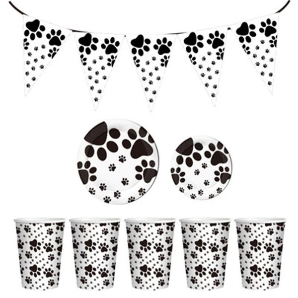 party decoration dog pet birthday supplies dog's print balloon banner family disposable tableware straw
party decoration dog pet birthday supplies dog's print balloon banner family disposable tableware straw