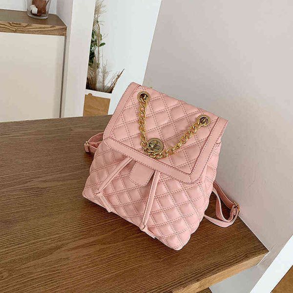 designer pu leather backpacks women ladies shoulder bag school bags for teenage girls chain travel bag y1105
designer pu leather backpacks women ladies shoulder bag school bags for teenage girls chain travel bag y1105