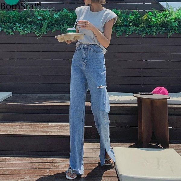 women's jeans han edition fashion broken thin trousers wide open vents of cultivate one's morality pants mop the floor, Blue
women's jeans han edition fashion broken thin trousers wide open vents of cultivate one's morality pants mop the floor, Blue