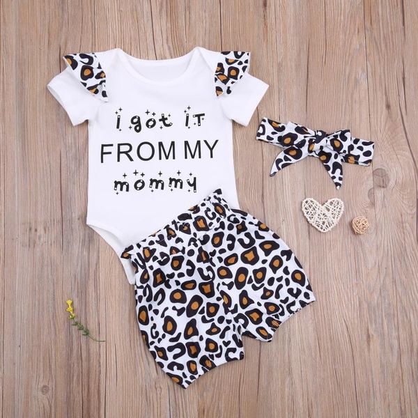 born baby girl leopard pants suit round neck short ruffle sleeve romper warm loose summer shorts headband 3pcs outfits clothing sets, White
born baby girl leopard pants suit round neck short ruffle sleeve romper warm loose summer shorts headband 3pcs outfits clothing sets, White