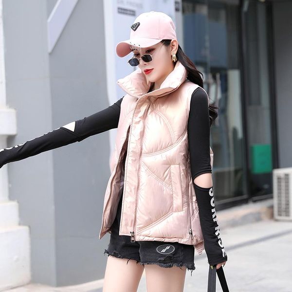 women's vests women autumn winter short glossy vest coat warm outwear overcoat oversized hooded puffer jacket cotton padded parkas, Black;white
women's vests women autumn winter short glossy vest coat warm outwear overcoat oversized hooded puffer jacket cotton padded parkas, Black;white