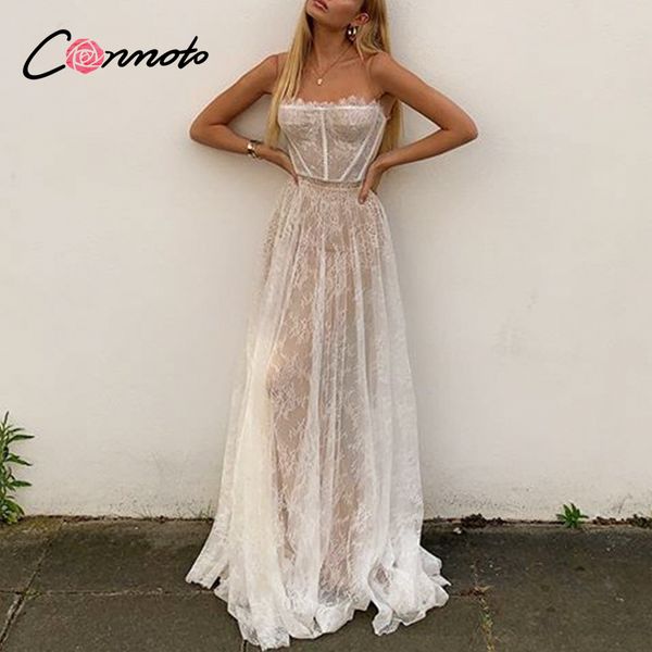 conmoto lace white summer maxi dresses women beach spaghetti strap backless dress plus size mesh femme long dress vestidos, Black;gray
conmoto lace white summer maxi dresses women beach spaghetti strap backless dress plus size mesh femme long dress vestidos, Black;gray