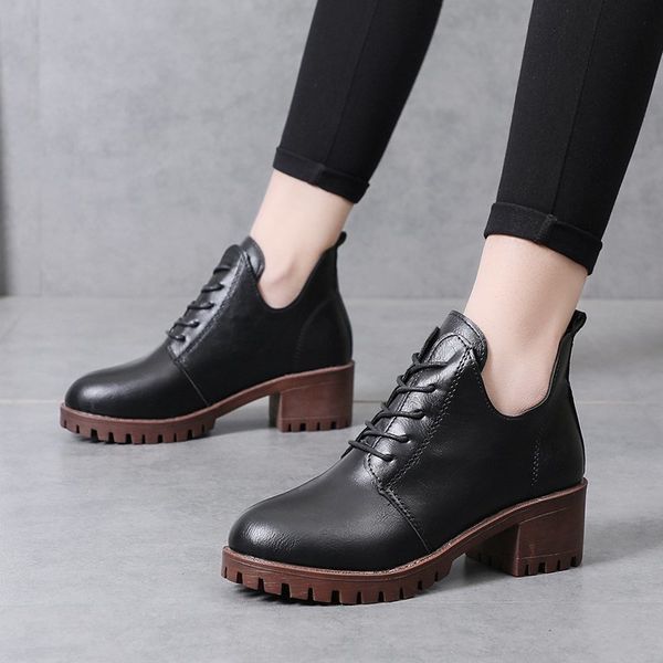 women shoes woman boots solid black leather boots female lace up ankle boots thick square high heels motorcycle plus size
women shoes woman boots solid black leather boots female lace up ankle boots thick square high heels motorcycle plus size