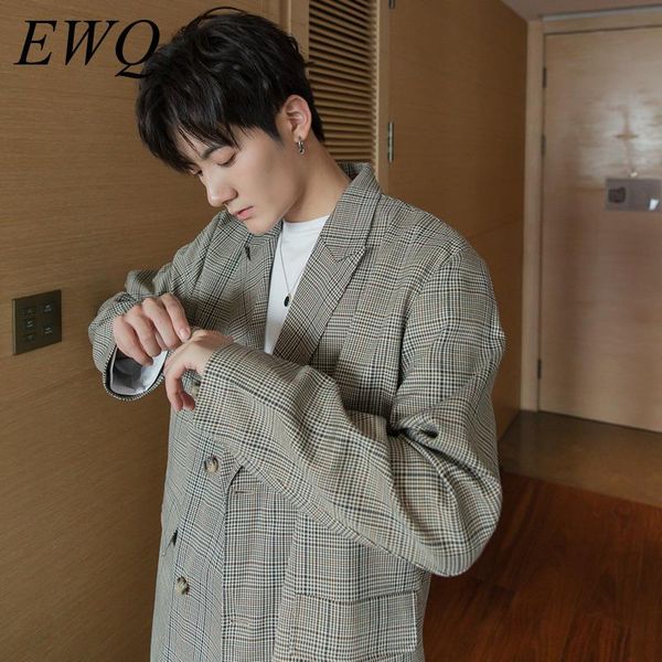 men's suits & blazers ewq / wear spring plaid suit jacket 2021 korean trend loose casual british style for male vintage tide 9y1804, White;black
men's suits & blazers ewq / wear spring plaid suit jacket 2021 korean trend loose casual british style for male vintage tide 9y1804, White;black