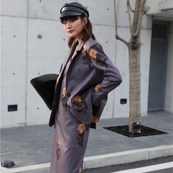 women's suits & blazers satin floral blazer women autumn korean fashion ladies coat suit grey purple jacket clothing 2c3z, White;black
women's suits & blazers satin floral blazer women autumn korean fashion ladies coat suit grey purple jacket clothing 2c3z, White;black