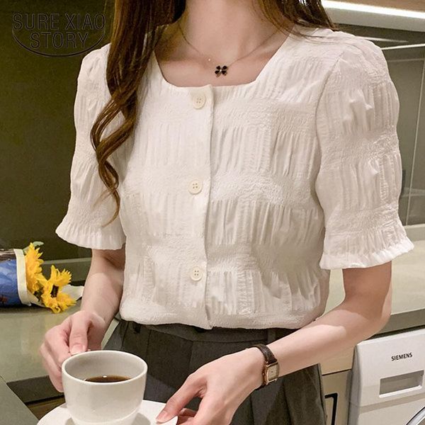 summer 2021 korean style all-match square collar slim short-height short sleeve bubble chiffon blouse women's shirts 9365 blouses &, White
summer 2021 korean style all-match square collar slim short-height short sleeve bubble chiffon blouse women's shirts 9365 blouses &, White
