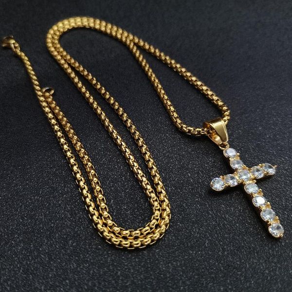 pendant necklaces hip hop iced out cross necklace for women gold color stainless steel long choker chains christian jewelry drop, Silver
pendant necklaces hip hop iced out cross necklace for women gold color stainless steel long choker chains christian jewelry drop, Silver
