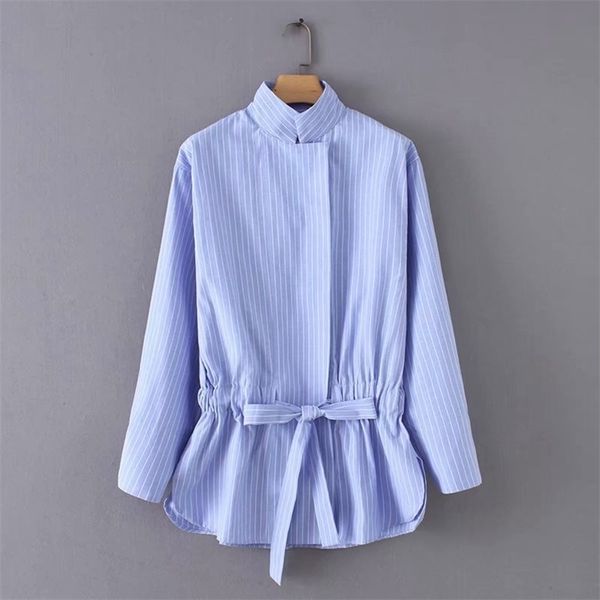 women vintage stand collar striped bow tie drawstring casual smock blouses shirts chic kimono blusas femininas ls2773 210419, White
women vintage stand collar striped bow tie drawstring casual smock blouses shirts chic kimono blusas femininas ls2773 210419, White