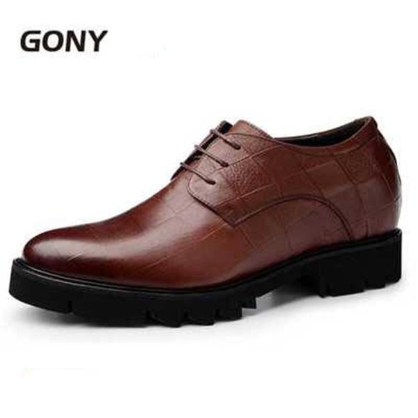 dress shoes brand height increasing men's genuine leather formal derby get taller 7 cm for wedding, business, Black
dress shoes brand height increasing men's genuine leather formal derby get taller 7 cm for wedding, business, Black