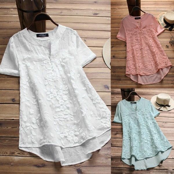 women cotton linen short sleeve baggy loose blouse floral print shirt casual long women's blouses & shirts, White
women cotton linen short sleeve baggy loose blouse floral print shirt casual long women's blouses & shirts, White