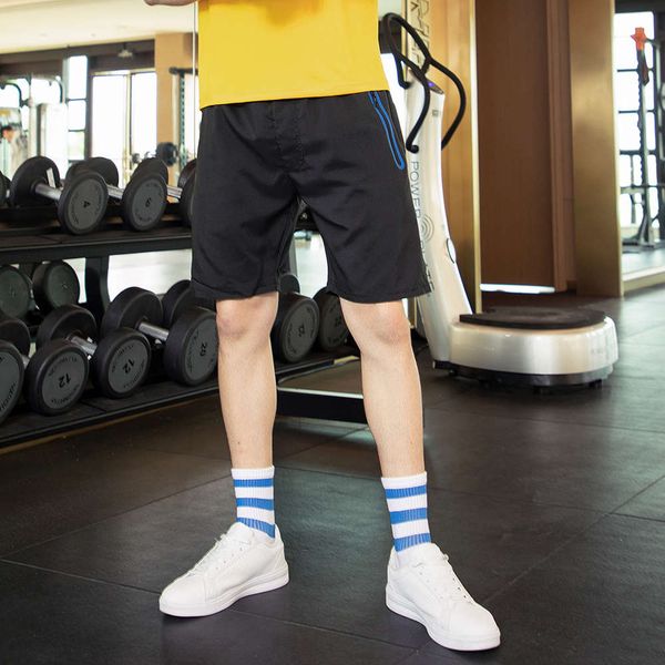 men's shorts european men's casual shorts, beach sports pants, running style, White;black