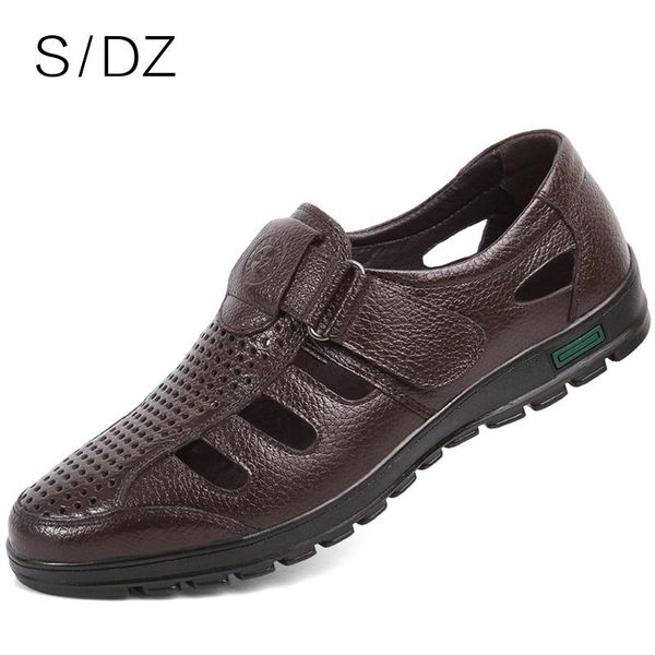 sandals sdz men summer cow leather beach outdoor man comfortable soft footwear rubber shoes size 38-44, Black
sandals sdz men summer cow leather beach outdoor man comfortable soft footwear rubber shoes size 38-44, Black