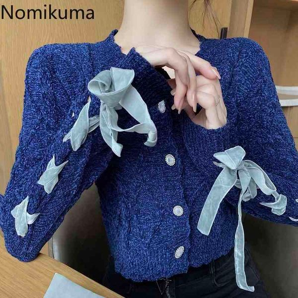 nomikuma long sleeve cardigan v neck solid color single breasted knitted ribbon lace up korean chic sweater women 3d506 210514, White;black
nomikuma long sleeve cardigan v neck solid color single breasted knitted ribbon lace up korean chic sweater women 3d506 210514, White;black