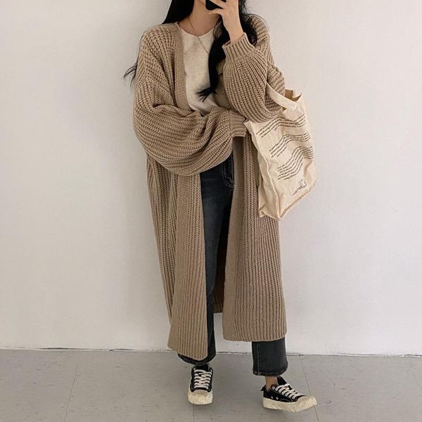 women's knits & tees fashion long cardigan sweater 2021 autumn and winter warm all-match coat, White
women's knits & tees fashion long cardigan sweater 2021 autumn and winter warm all-match coat, White