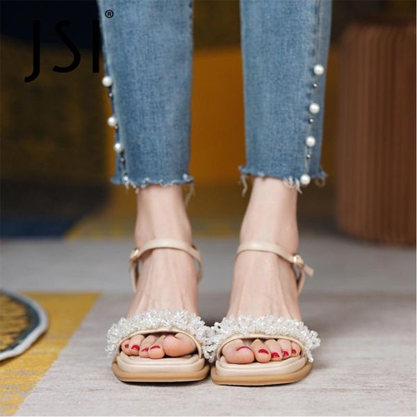 sandals jsi women shoes summer genuine leather wedges square toe casual comfortable dressing string bead sweet buckle vo216, Black
sandals jsi women shoes summer genuine leather wedges square toe casual comfortable dressing string bead sweet buckle vo216, Black