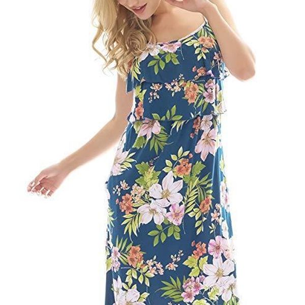 suspender clothing new fashion folral print dresses convenience fast womens breastfeeding casual dress, Black;gray
suspender clothing new fashion folral print dresses convenience fast womens breastfeeding casual dress, Black;gray