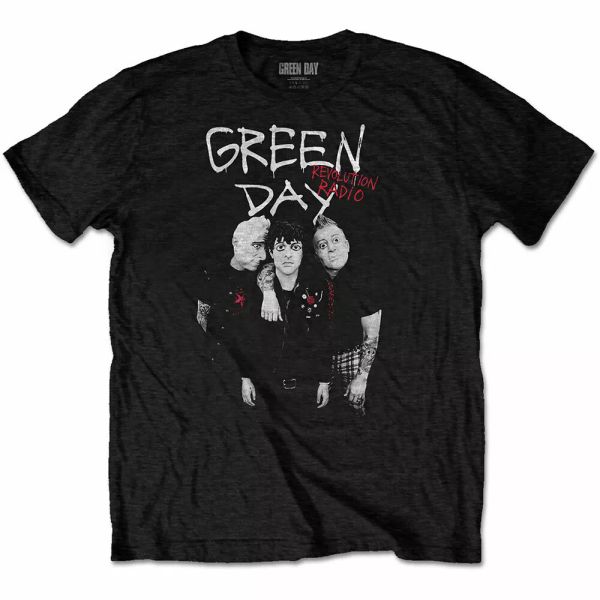 green day red licensed men t-shirt, White;black 
green day red licensed men t-shirt, White;black