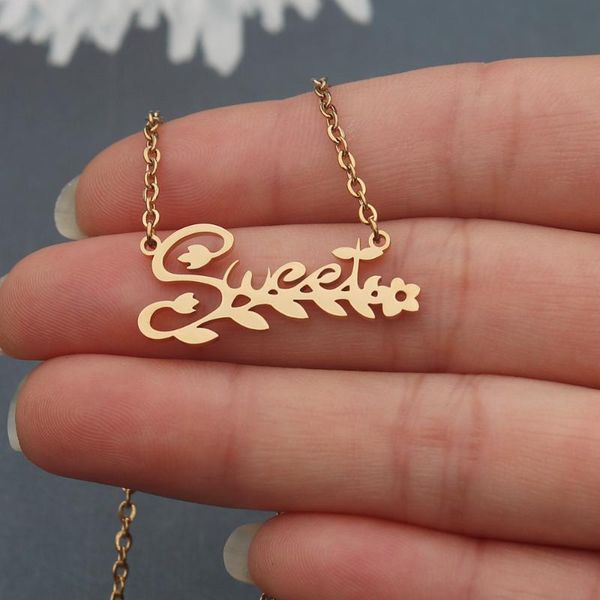 pendant necklaces fashion jewelry sweet word necklace branch stainless steel for women baby girl gold ketting, Silver
pendant necklaces fashion jewelry sweet word necklace branch stainless steel for women baby girl gold ketting, Silver