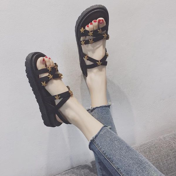 summer sandals women black roman women's open toe shoes rhinestone flat bohemia fish mouth comfortable beach
summer sandals women black roman women's open toe shoes rhinestone flat bohemia fish mouth comfortable beach