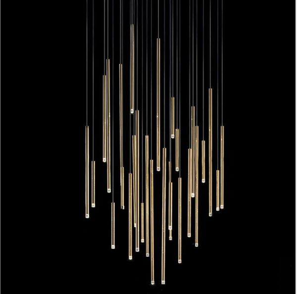 pendant lamps golden round tube chandelier black office front desk bar exhibition hall
pendant lamps golden round tube chandelier black office front desk bar exhibition hall