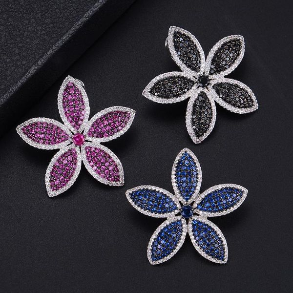 stud natural cz flower noble big earrings hypoallergenic engagement wedding aretes de mujer, Golden;silver
stud natural cz flower noble big earrings hypoallergenic engagement wedding aretes de mujer, Golden;silver
