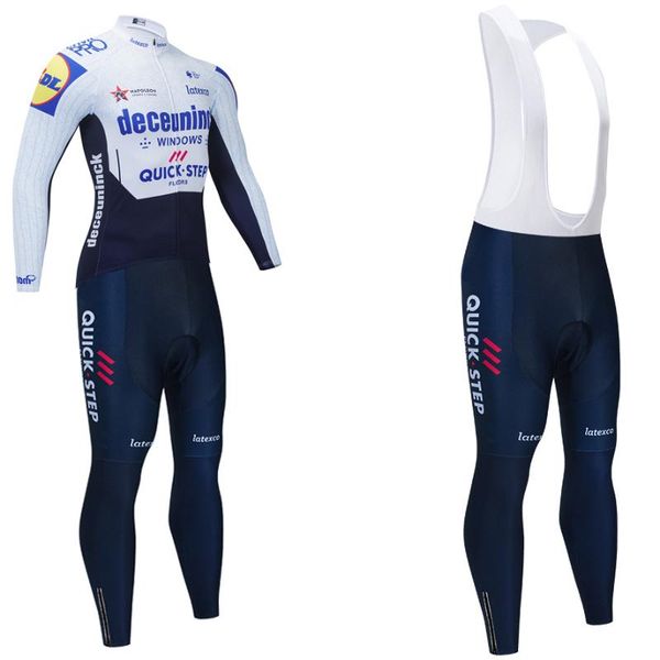 racing sets winter 2021 white quickstep cycling team jacket 20d bike pants ropa ciclismo fleece maillot bicycle jersey wear uniform, Black;blue 
racing sets winter 2021 white quickstep cycling team jacket 20d bike pants ropa ciclismo fleece maillot bicycle jersey wear uniform, Black;blue