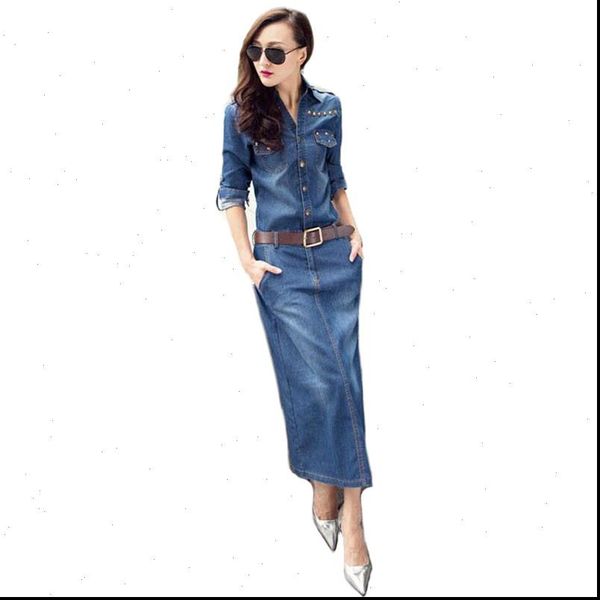 autumn blue s 3xl womens dresses plus size denim korean edition solid color lapel slim long sleeve fashion vestido jd319, Black;gray
autumn blue s 3xl womens dresses plus size denim korean edition solid color lapel slim long sleeve fashion vestido jd319, Black;gray